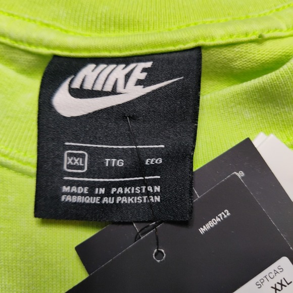 Nike Worn In Stand Out Woman 2XL Ghost Green Acid Washed Retro Crop Tank Top NEW - Picture 6 of 10